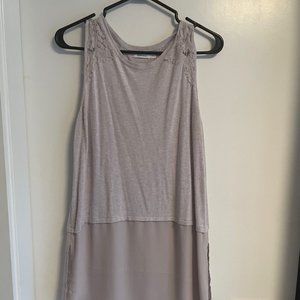 Sleeveless Purple/ Lavender Top / Sheer bottom Medium